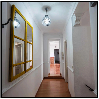 Clean hallway and interior image